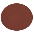 A circular Sealey Sanding Disc Ø305mm 80Grit Hook-and-Loop - SSD04, brown in color with a textured and uniformly colored surface, is placed against a white background.