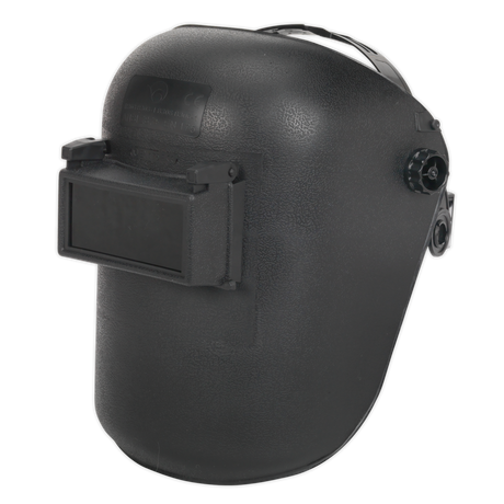 Sealey Welding Head Shield 2" x 4-1/4" with Shade 10 Lens (Model SSP101), featuring a front flip lens and an adjustable headband.