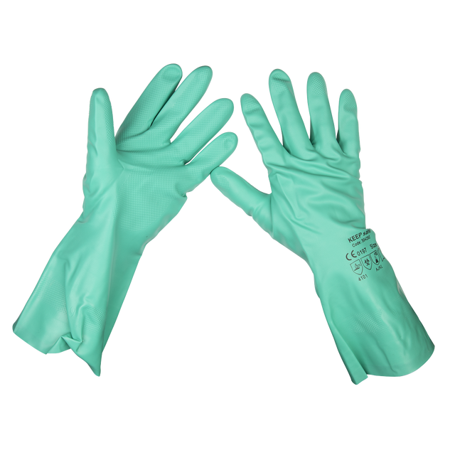 Nitrile Gauntlets for use with Thinners 355mm Cuffed Pair - SSP34 - Farming Parts
