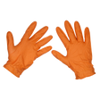Orange Diamond Grip Extra-Thick Nitrile Powder- Free Gloves Large - Pack of 50 - SSP56L - Farming Parts