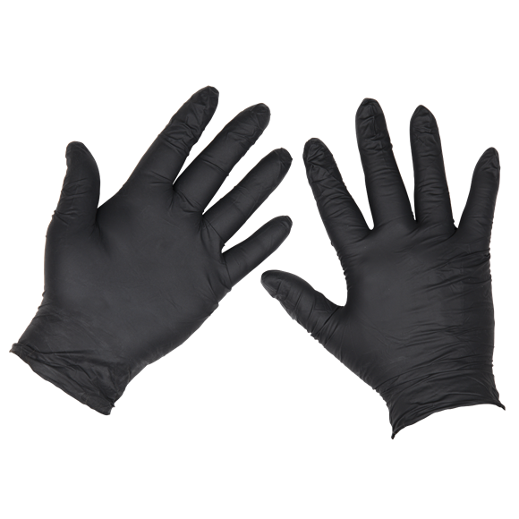 *SPECIAL PRICE* - Sealey | Extra Thick Powder-Free Disposable Nitrile Gloves, Large - Pack of 100 - SSP60L