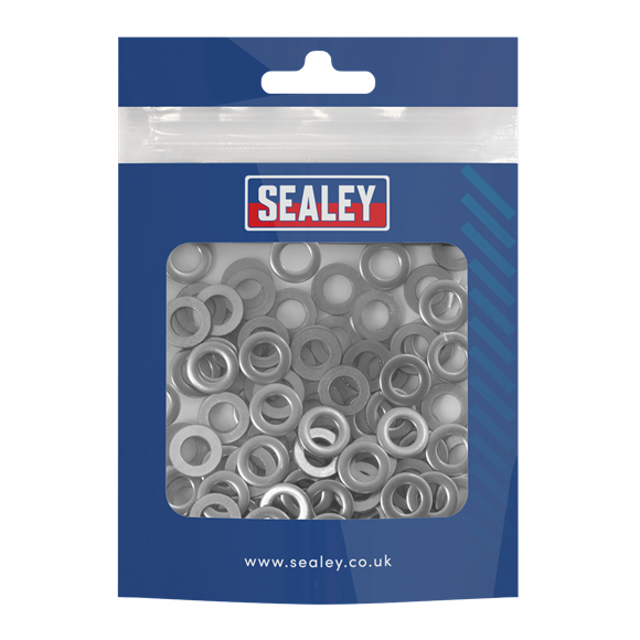 Sealey | Flat Washer Stainless Steel M6, DIN 125 - Pack of 100 - SSW6