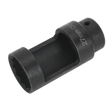 A black Diesel Injector Socket 27mm Thin Wall 1/2"Sq Drive - SX024 from Sealey, made from durable Chrome Vanadium steel, with an open interior designed for turning nuts and bolts.