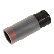 The Sealey Alloy Wheel Ultra-Power Impact Socket 21mm 1/2"Sq Drive (SX03921) is a black and grey socket adapter with a plastic sleeve partially covering it, designed with enhanced strength for impact use.