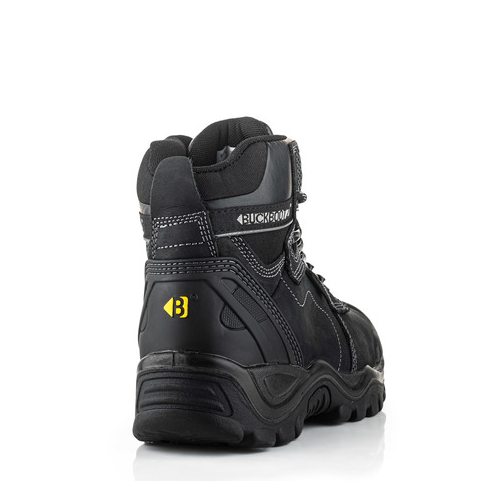 *STOCK CLEARANCE* - UK Size 12 & 13 - Buckler Buckshot Safety Boots – Black Waterproof Steel Toe Work Boots | BSH009BK