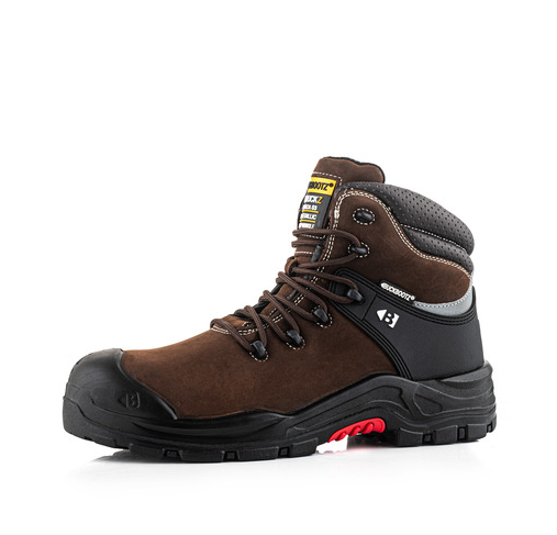 Buckler Nubuckz Safety Lace Boots – Dark Brown Composite Toe Work Boots | NKZ102BR