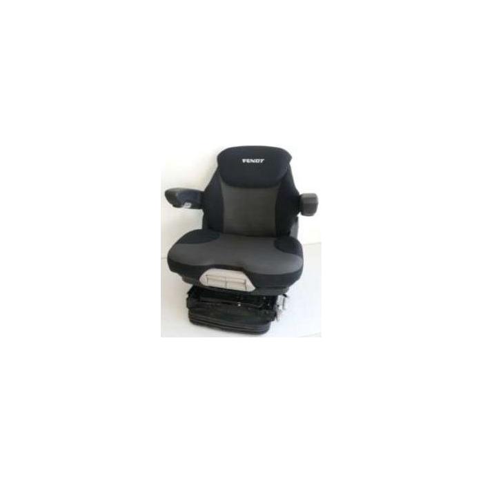 The AGCO Fendt Gen7 Gen6 Gen4 Gen3 seat and armrest cover (model X991450798000) in black and dark grey provides ergonomic support for vehicle use, enhancing comfort with a specialized Fendt tractor seat cover.