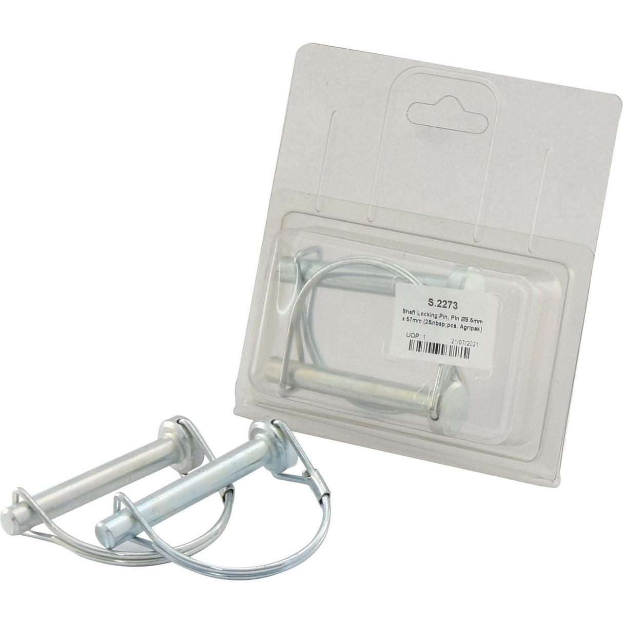 *SPECIAL PRICE* - Shaft Locking Pin, Pin Ø9.5mm x 57mm (2 pcs. Agripak) | Sparex Part No.S.2273