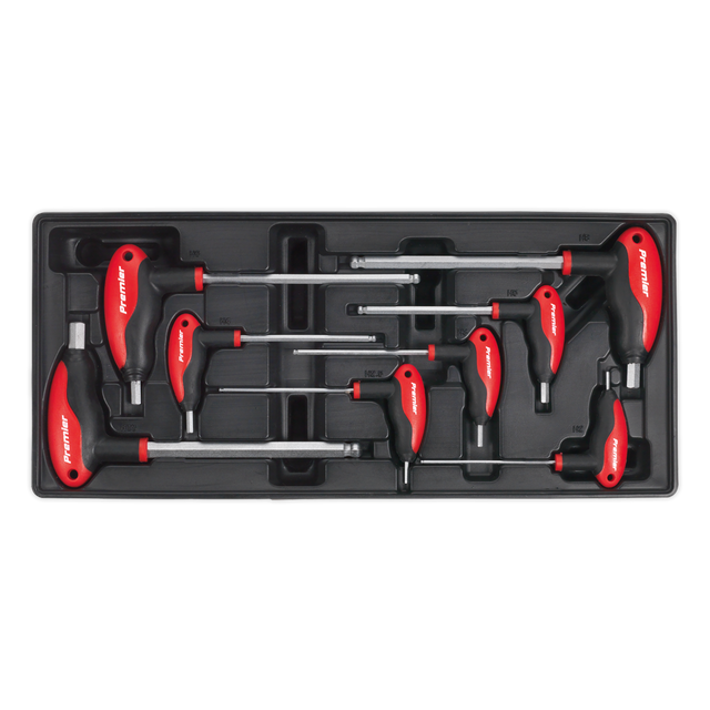 Tool Tray with T-Handle Ball-End Hex Key Set 8pc - TBT06 - Farming Parts