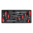 Tool Tray with T-Handle Ball-End Hex Key Set 8pc - TBT06 - Farming Parts