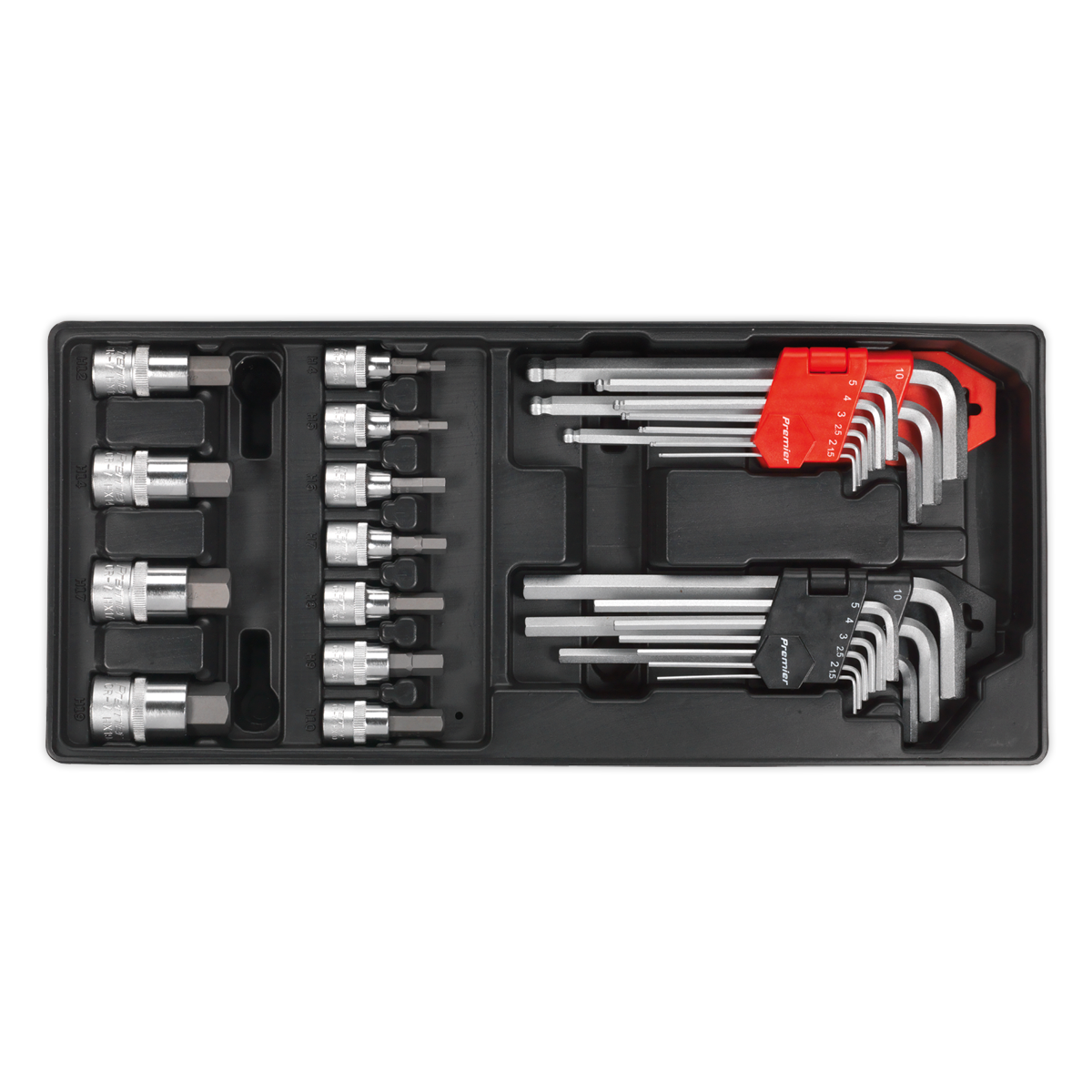 Tool Tray with Hex/Ball-End Hex Keys & Socket Bit Set 29pc - TBT07 - Farming Parts