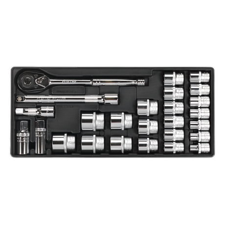 Tool Tray with Socket Set 26pc 1/2"Sq Drive - TBT21 - Farming Parts