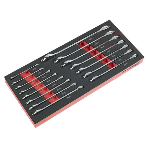 Premier Combination Spanner Set with Tool Tray 15pc - SE-TBT48