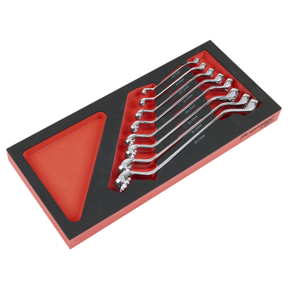 Sealey Premier Deep Offset Spanner Set with Tool Tray 8pc SE TBT51
