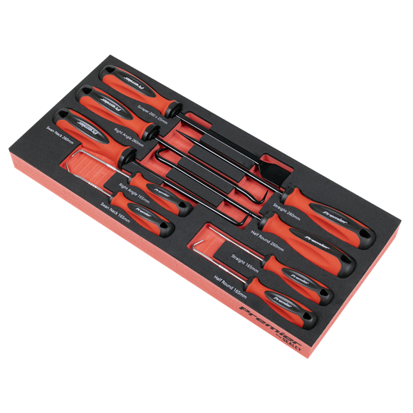 Sealey Premier Scraper & Hook Set with Tool Tray 9pc SE TBT65