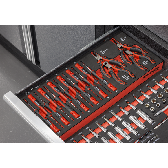 Premier Precision Screwdriver & Mini Pliers Set with Tool Tray 17pc - SE-TBT67