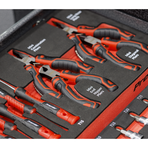 Premier Precision Screwdriver & Mini Pliers Set with Tool Tray 17pc - SE-TBT67