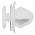 Close-up of a Sealey panel clip, measuring 18mm x 18mm, with a flat head and pointed end, commonly used in Citroen and Peugeot vehicles. This product is available as part of the "Pack of 20 - TCPC2018".