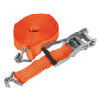 Ratchet Strap 50mm x 8m Polyester Webbing 5000kg Breaking Strength - TD5008J - Farming Parts