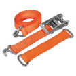 Car Transporter Ratchet Strap 50mm x 3m Steel Wheel - Single 4500kg Breaking Strength - TDRWS - Farming Parts