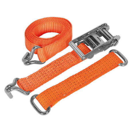 Car Transporter Ratchet Strap 50mm x 3m Steel Wheel - Single 4500kg Breaking Strength - TDRWS - Farming Parts