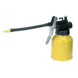 Sealey's Oil Can 180ml - TP04 is a yellow metal oil can with a black handle and flexible spout, designed for dispensing oil in precise amounts.