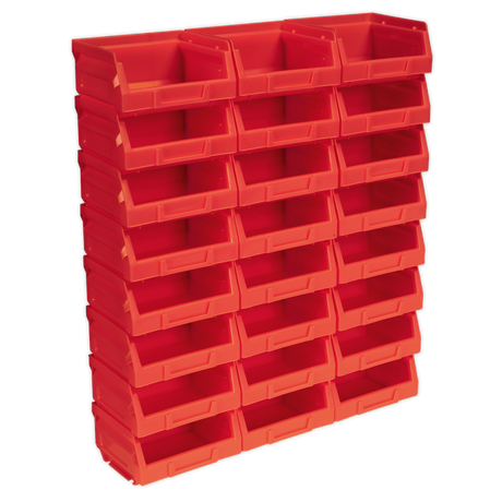 Plastic Storage Bin 105 x 85 x 55mm - Red Pack of 24 - TPS124R - Farming Parts