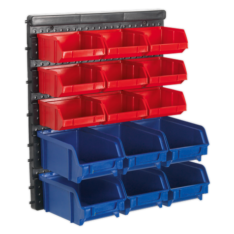 Bin Storage System Wall Mounting 15 Bins - TPS1569WM - Farming Parts