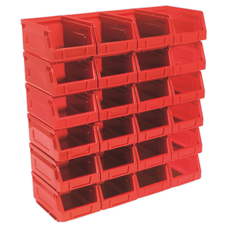 Plastic Storage Bin 105 x 165 x 85mm - Red Pack of 24 - TPS224R - Farming Parts
