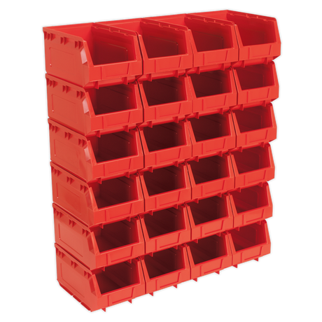 Plastic Storage Bin 150 x 240 x 130mm - Red Pack of 24 - TPS324R - Farming Parts