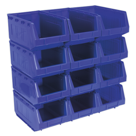 Plastic Storage Bin 210 x 355 x 165mm - Blue Pack of 12 - TPS412B - Farming Parts
