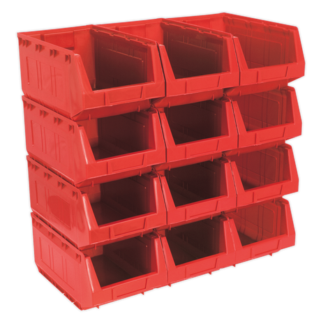 Plastic Storage Bin 210 x 355 x 165mm - Red Pack of 12 - TPS412R - Farming Parts