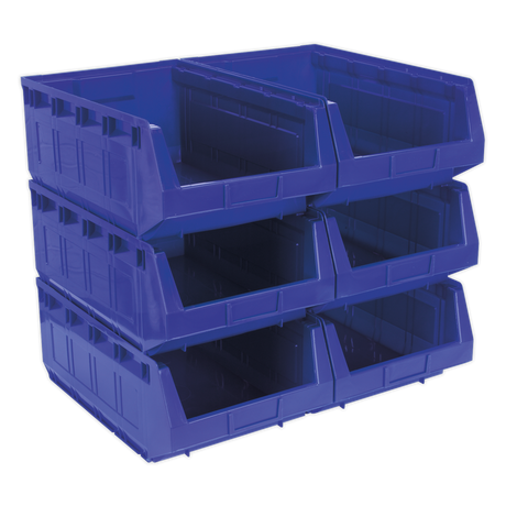 Plastic Storage Bin 310 x 500 x 190mm - Blue Pack of 6 - TPS56B - Farming Parts