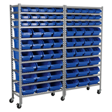 Mobile Bin Storage System 72 Bins - TPS72 - Farming Parts