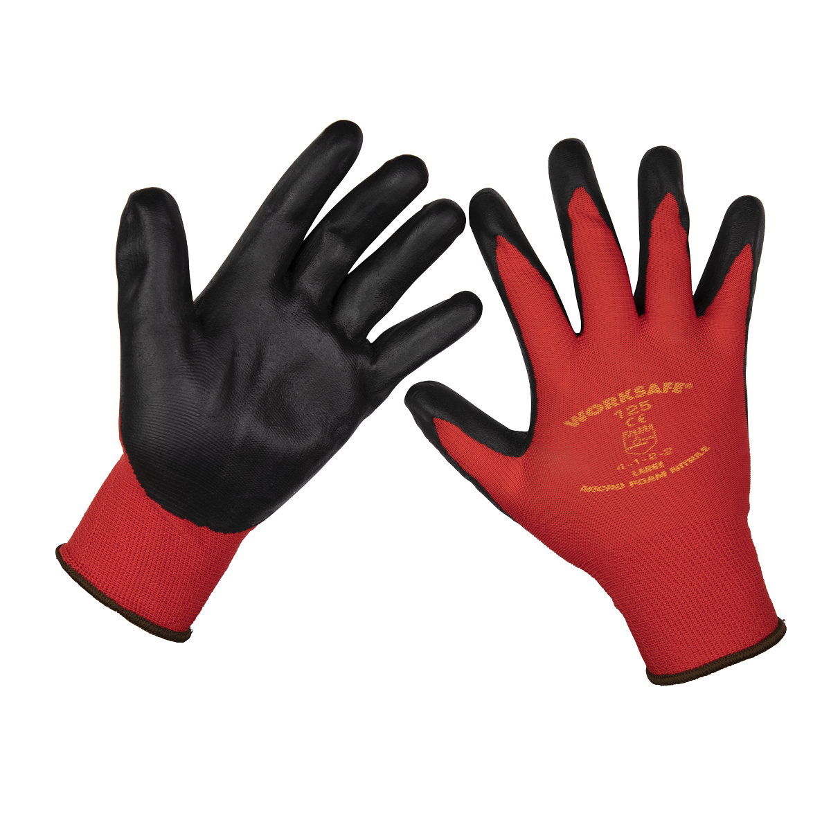 Flexi Grip Nitrile Palm Gloves (Large) - Pack of 6 Pairs - TSP125L/6 - Farming Parts