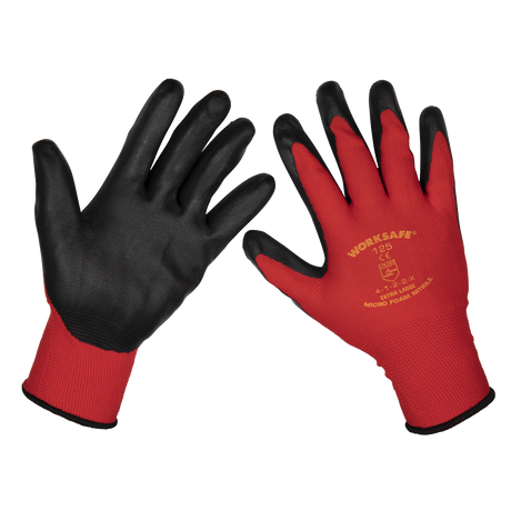 Flexi Grip Nitrile Palm Gloves (X-Large) - Pack of 6 Pairs - TSP125XL/6 - Farming Parts