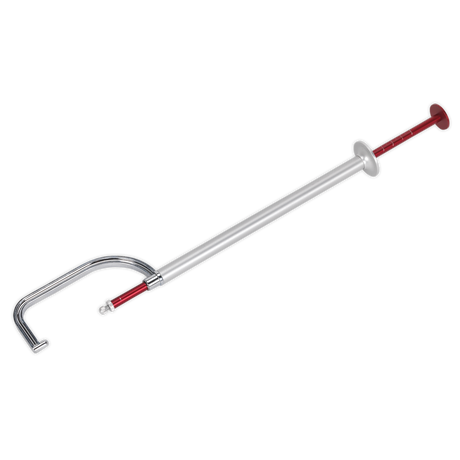 Illustration of the Sealey Brake Disc Caliper 0-45mm - VS0571, highlighting its elongated body, ergonomic curved handle, precision trigger mechanism, and extended nozzle.