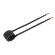 Introducing the Sealey Induction Coil - Side Ø20mm - VS2304, featuring two copper tips and a tightly wound circular shape on one end, perfect for efficient heat transfer.