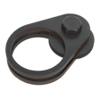 The Sealey Steering Rack Knuckle Tool - VS4004 features a metal gear assembly that includes two interlocking cogwheels, a circular loop, and integrated steering rack knuckles.