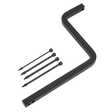 Sealey Door Hinge Pin Tool Set Heavy-Duty - VS803, featuring an L-shaped metal bracket with four screws and additional steel pins, all displayed on a white background.