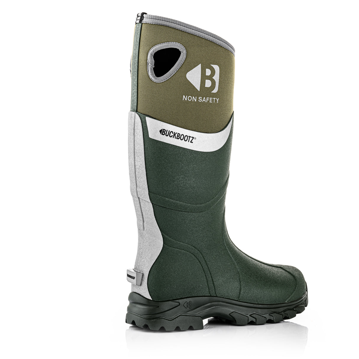 Buckbootz WALKERZGR Green Waterproof Walking Wellies Reflective