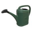 The Sealey Watering Can 10L Plastic - WCP10, featuring a long spout and a black perforated spray nozzle, is displayed against a plain white background. The detachable rose provides versatile watering options.