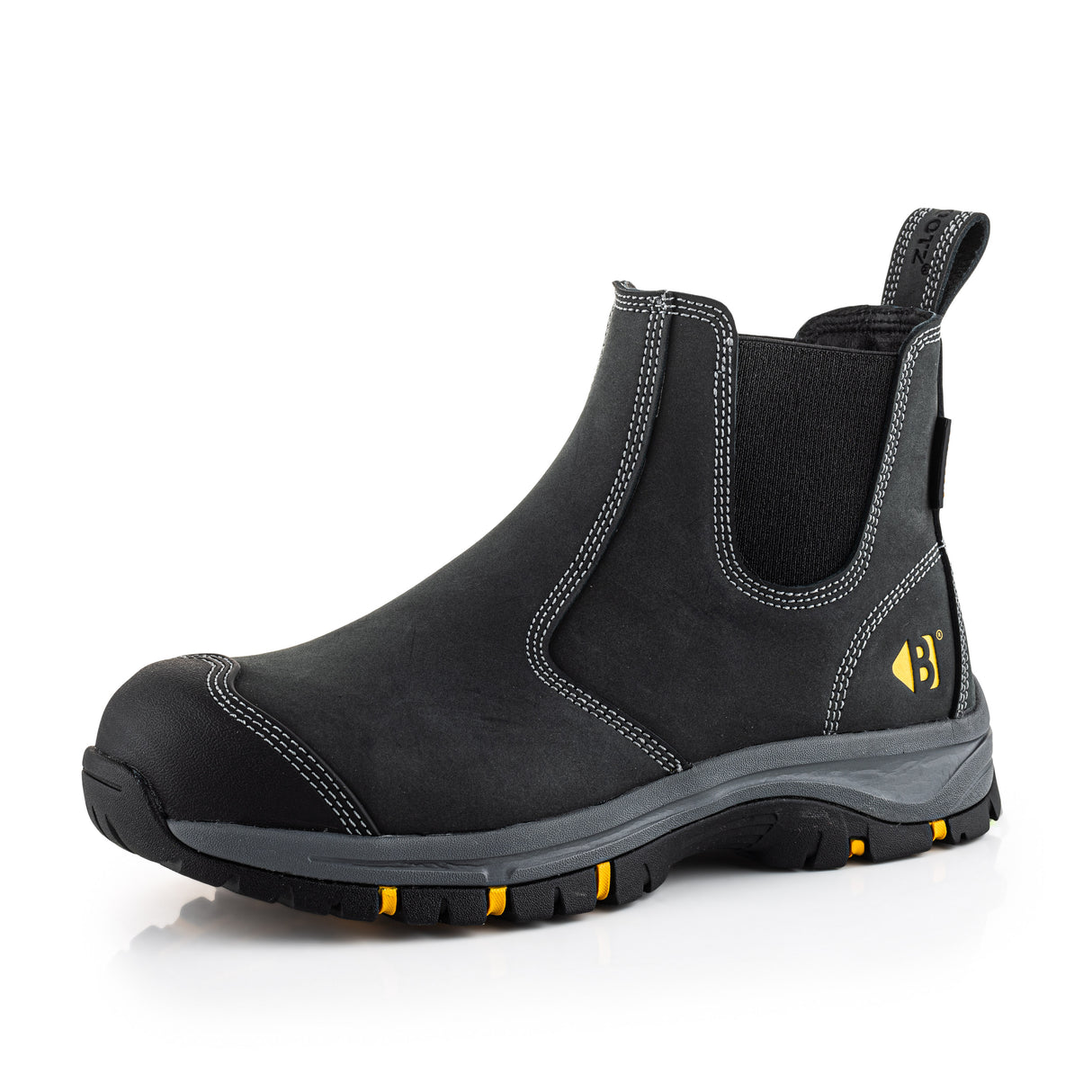 Buckbootz WIZD2BLK Black Dealer Safety Boots Wide Fit SB PS SR