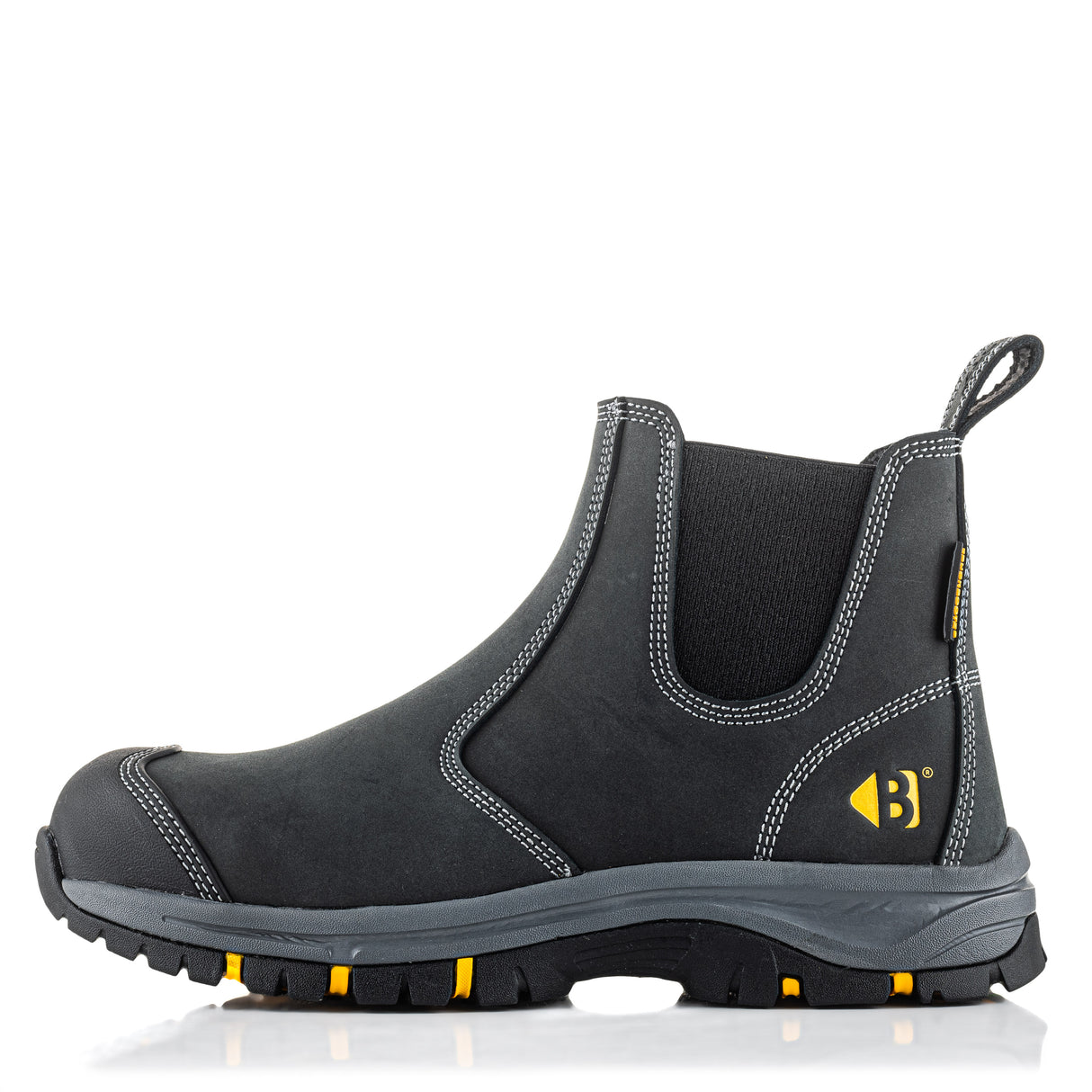 Buckbootz WIZD2BLK Black Dealer Safety Boots Wide Fit SB PS SR