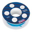 A spool of Sealey Windscreen Cutting Wire, model number WK0515, featuring 50 meters of blue nylon wire, ideal for sensitive work areas.