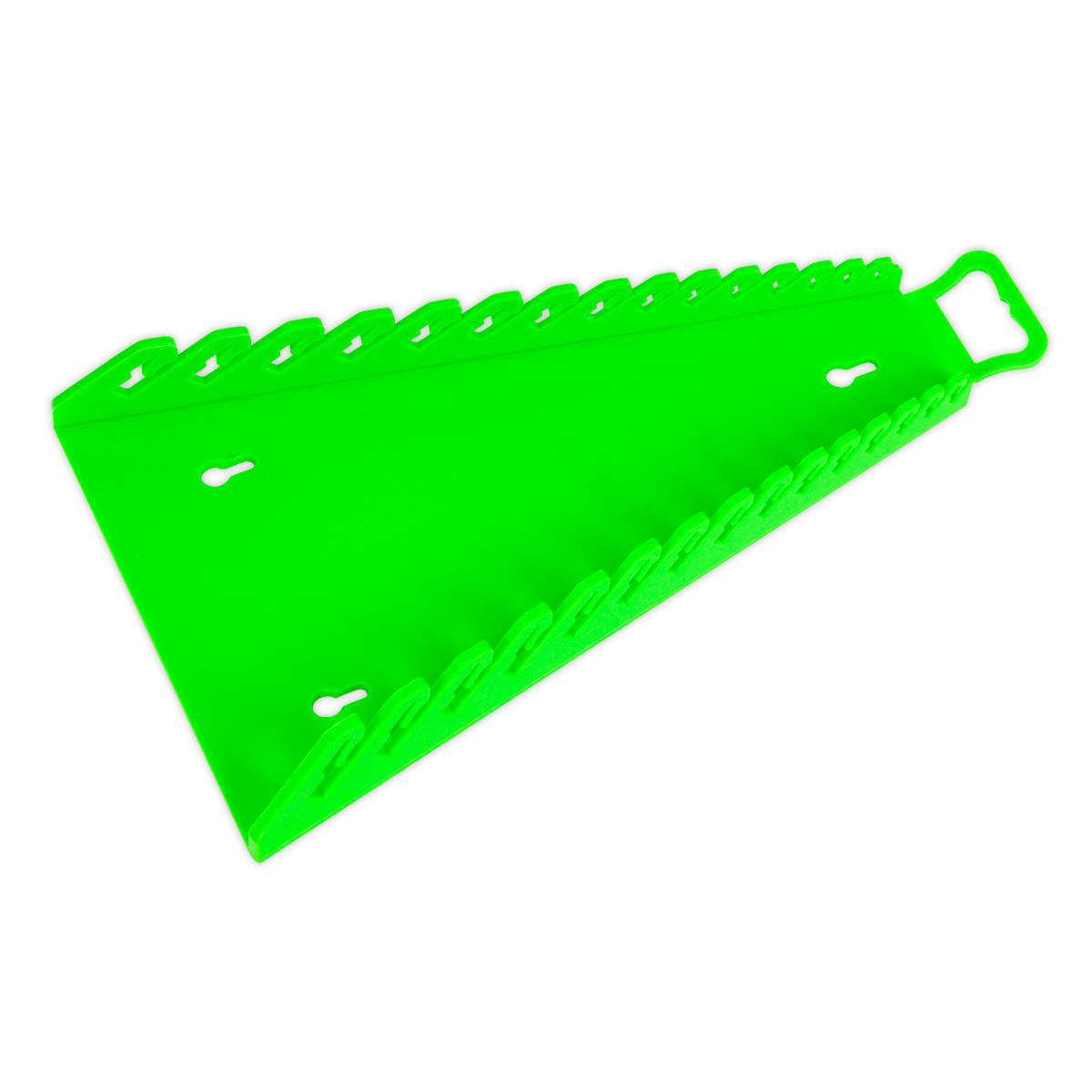 Reverse Spanner Rack Capacity 15 Spanners Hi-Vis Green - WR09HV - Farming Parts