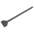 The Sealey Wide Chisel 75 x 400mm - SDS MAX - X2WC is a flat chisel with a long handle and a wide tip, designed for breaking or chipping hard materials.