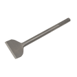 The Sealey Cranked Chisel 75 x 300mm Wide - SDS MAX - X4WC features a flat, broad blade and a cylindrical handle, making it ideal for chiseling, scraping surfaces, or even lifting tiles.