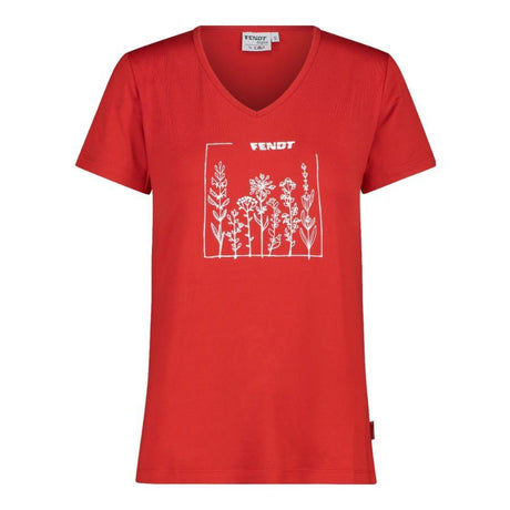 Fendt - Women`s T-Shirt in Red - X9910220C-4 - Farming Parts