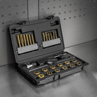 *SPECIAL PRICE* - Sealey | Premier Hexagonal Tap & Die Set 26pc Hexagonal  - Imperial - Titanium Coated - AK3026IMP